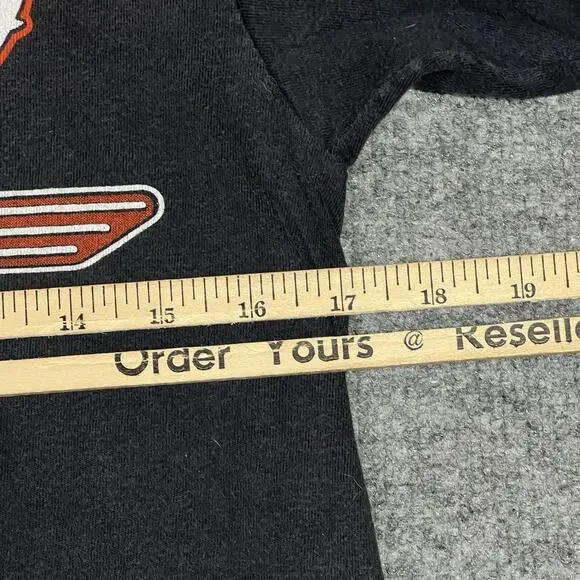 Vintage Hanes Harley-Davidson Shirt Mens Medium Black Milwaukee Iron Eagle 1984 - Picture 9 of 10